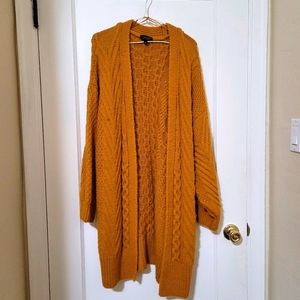 Long knitted cardigan